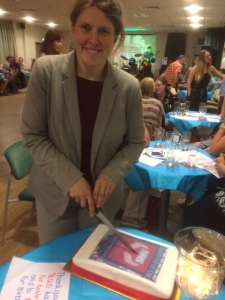 Rachael Maskell MP cutting the 70th birthday cake